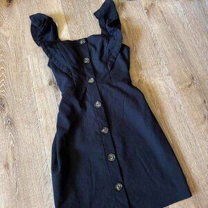 Azalea SF‎ Boutique black button down Ruffle tank dress Size S